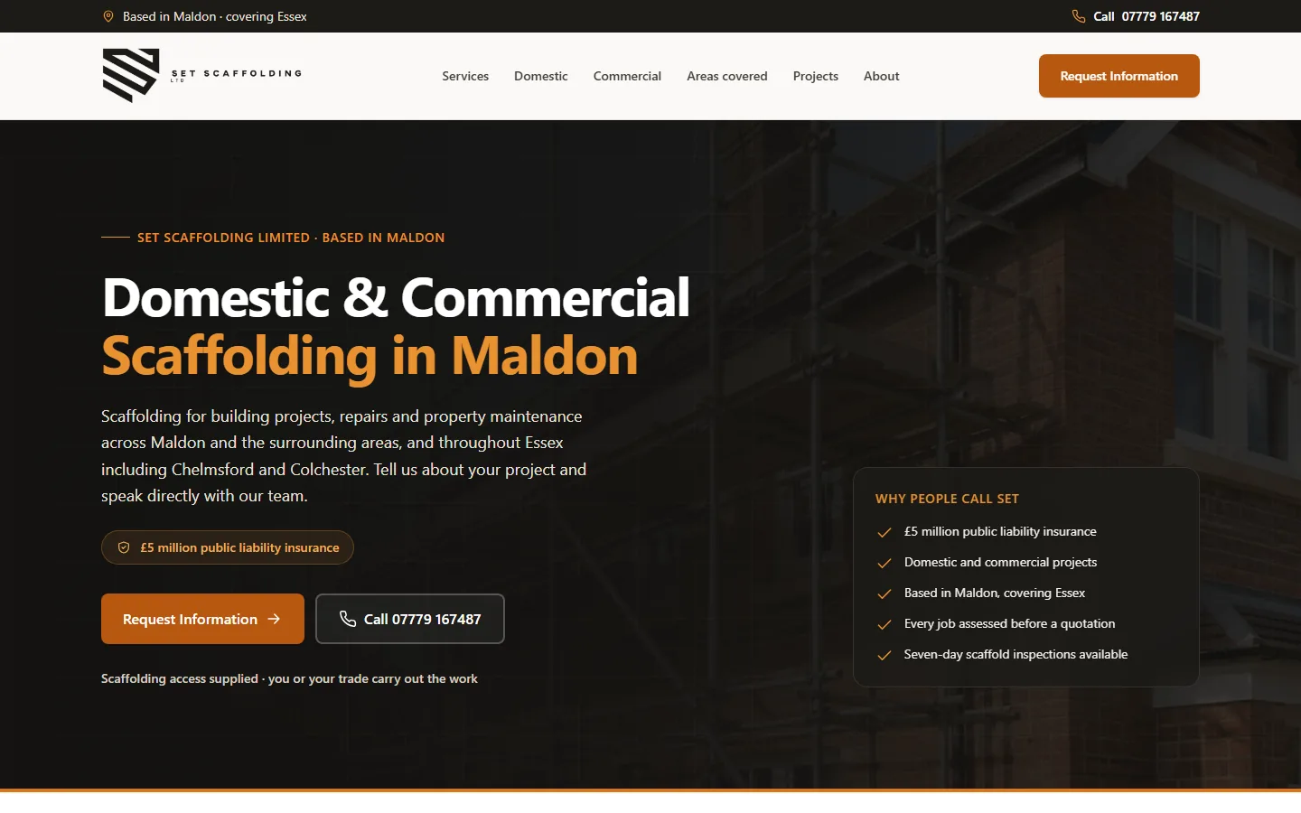SET Scaffolding website